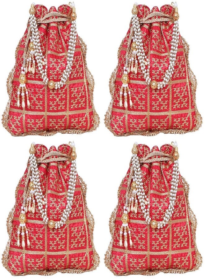 حقيبة بوتلي حمراء نسائية من دوقة (عبوة من 4 قطع)